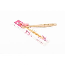 Nordics bambusz gyerek fogkefe, rózsaszín