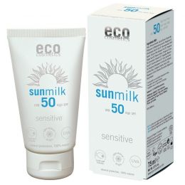 Lapte de plaja bio pentru piele sensibila cu ulei de zmeura FPS 50 Eco Cosmetics