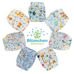 Blümchen ajándékcsomag- 3 zsebes pelenka, betétekkel