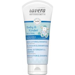 Șampon și gel de duș bebeluși fără parfum Lavera